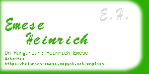 emese heinrich business card